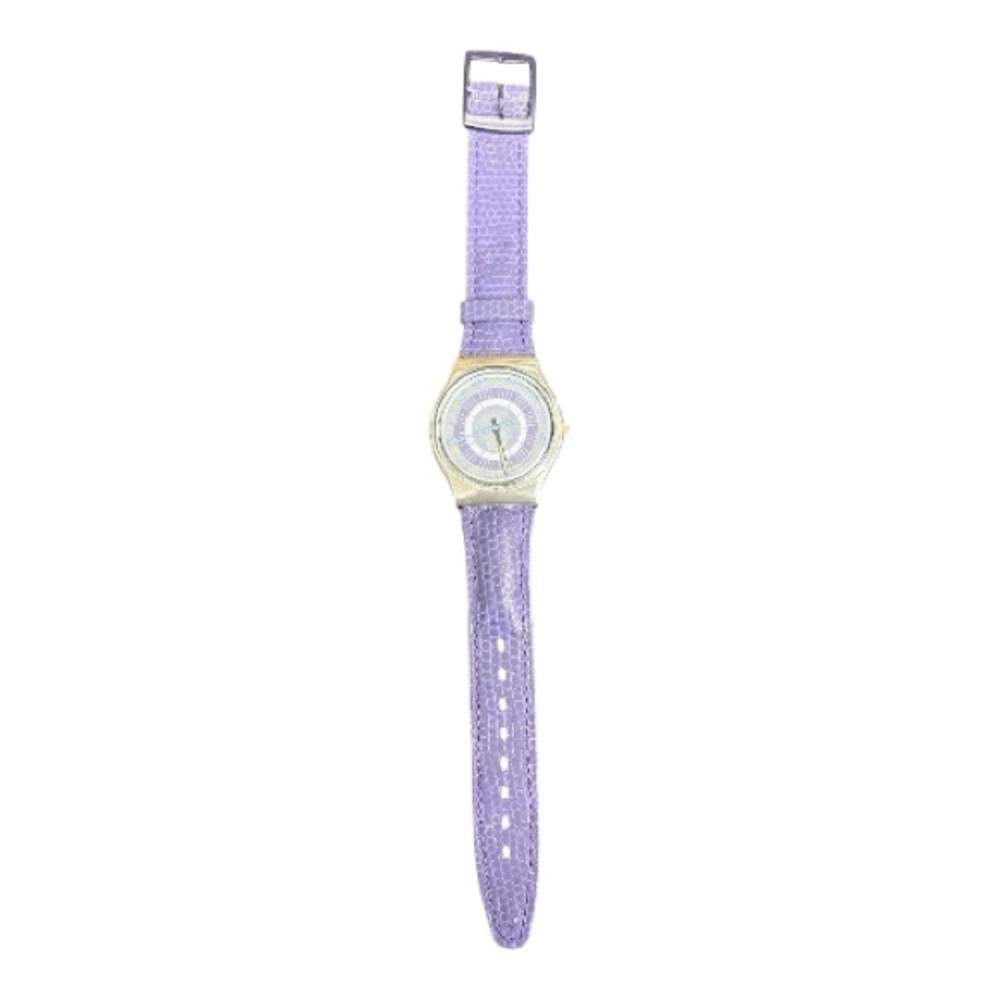 Vintage Swatch Men’s Alexander Purple and Silver 1992 Watch Unisex Y2K